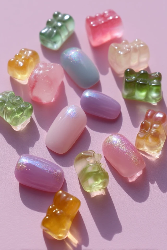 Gummy Jelly Nail Art: Fluffy, Soft, and Transparent