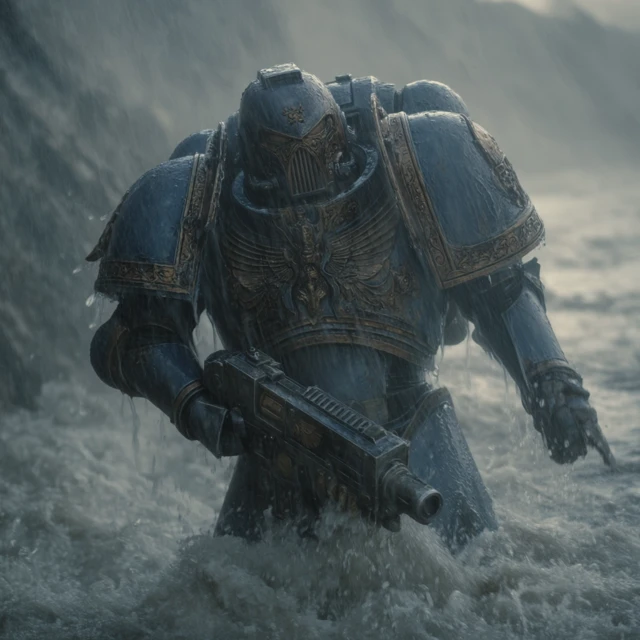 Ultramarines in Battle: Ornate Armor and Bolter