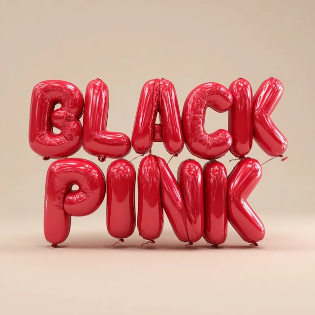 BLACK PINK 3D Balloon Render