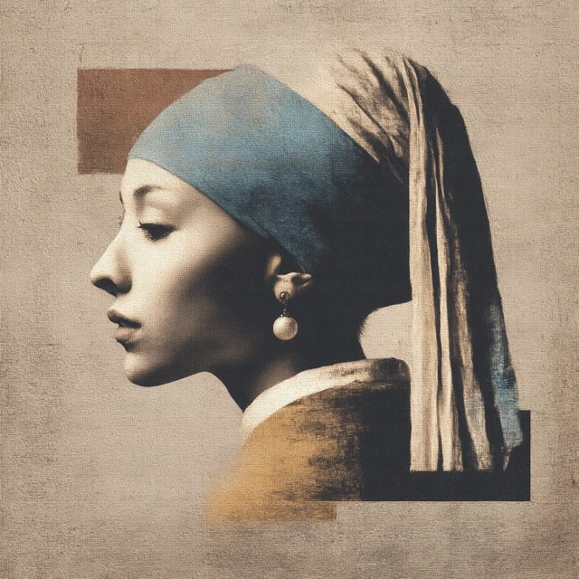 Girl with a Pearl Earring Bauhaus Inspired