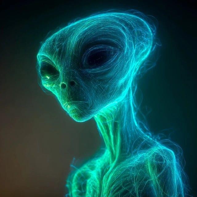 Luminous Alien Photo Mysterious Glowing Creature
