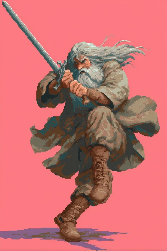 Gandalf Street Fighter Pixel Art