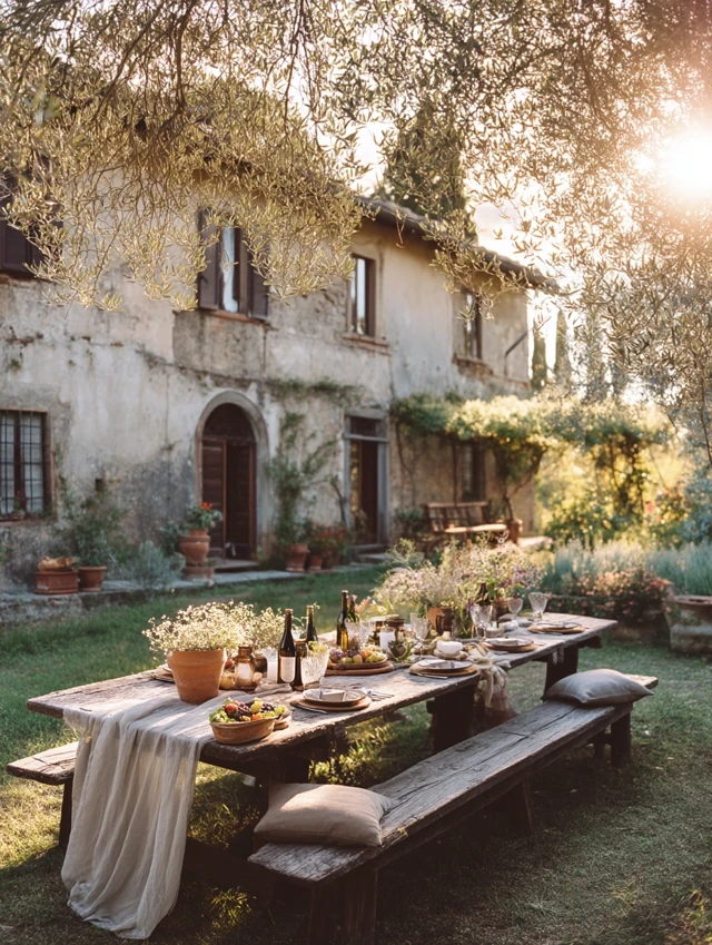 Tuscan Summer Wedding Rustic Outdoor Celebration