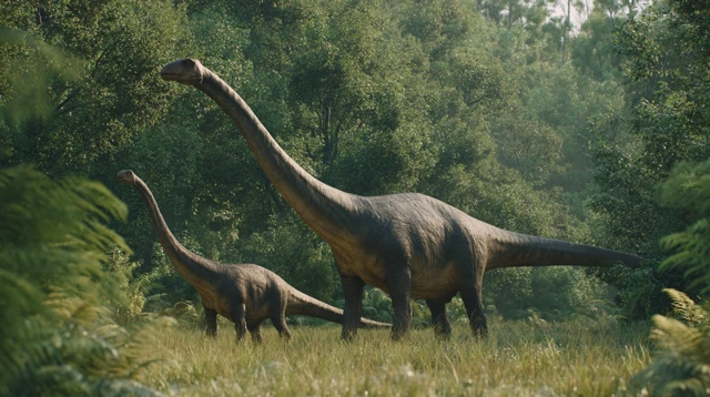Diplodocus in Prehistoric Forest