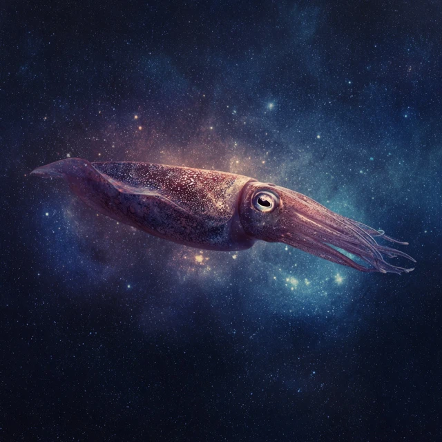 Squid in Space A Cosmic Illustration