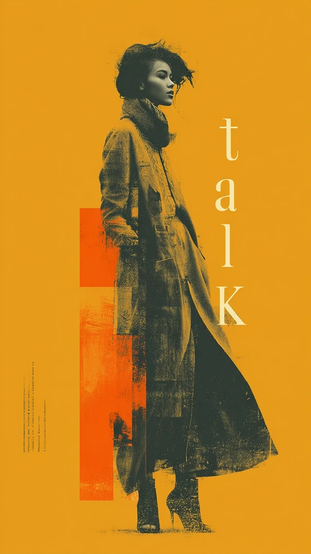 Abstract Art Poster of a Woman with Title