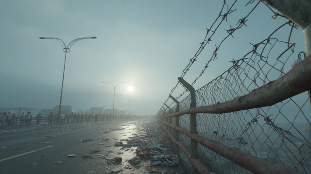 Highway March Dawn People