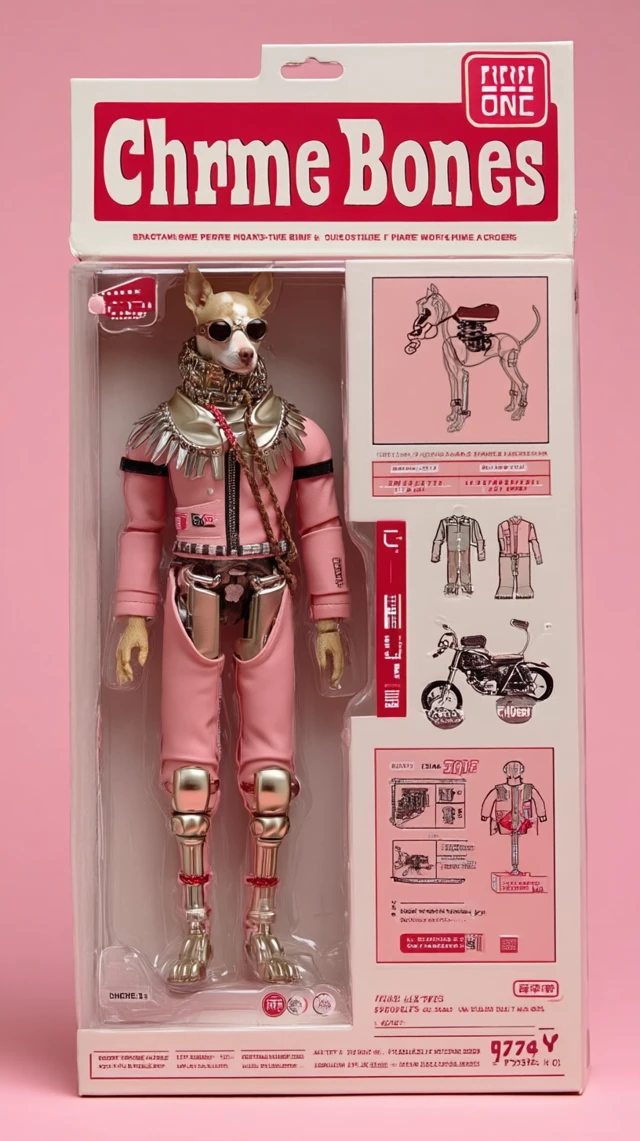 Chrome Bones Action Figure: 80s Style Chihuahua