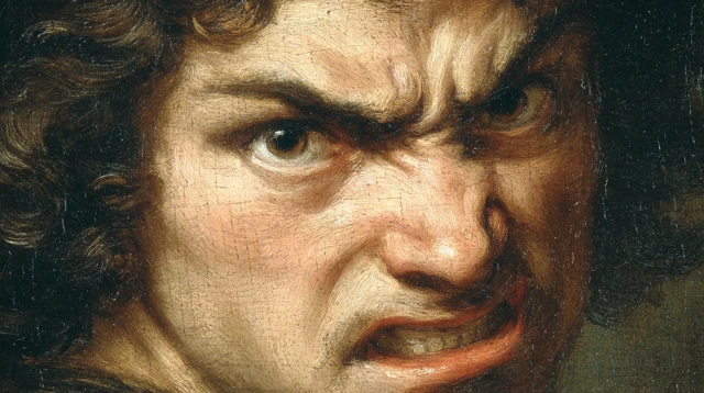 Angry Gladiator Jan Steen Oil Painting Dramatic Portrait