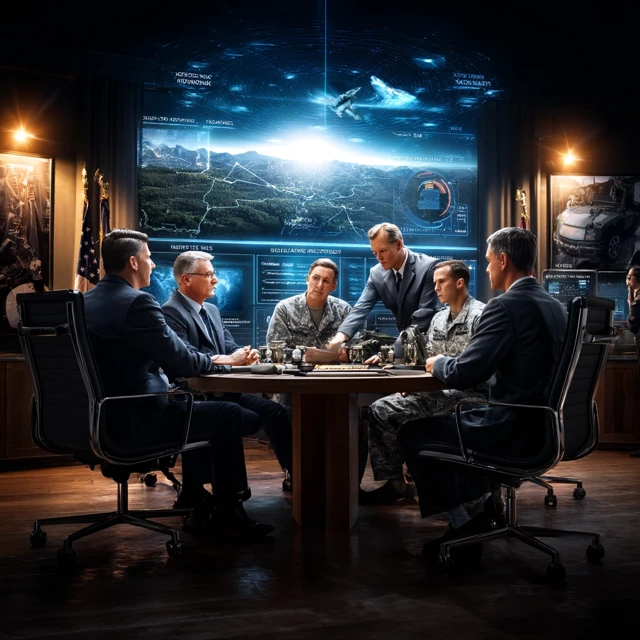 Military Strategy Briefing Digital War Room
