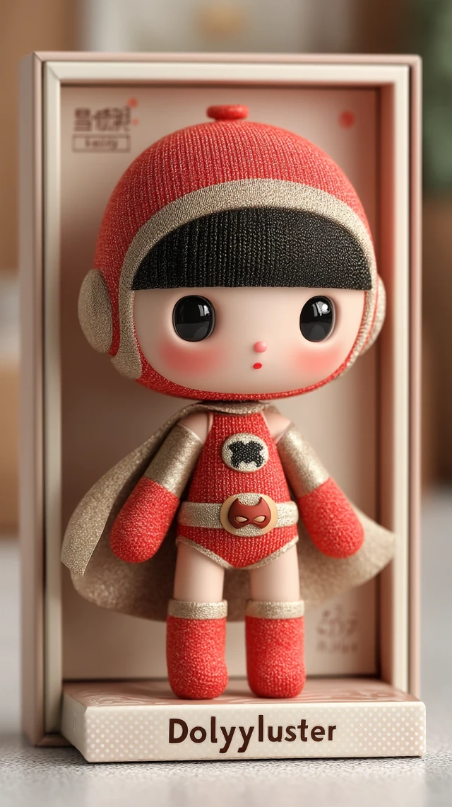 Cute Superhero Doll Figurine - 3D Toy Model - DollyLuster