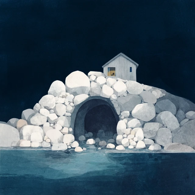 Cave House Illustration by Isabelle Arsenault