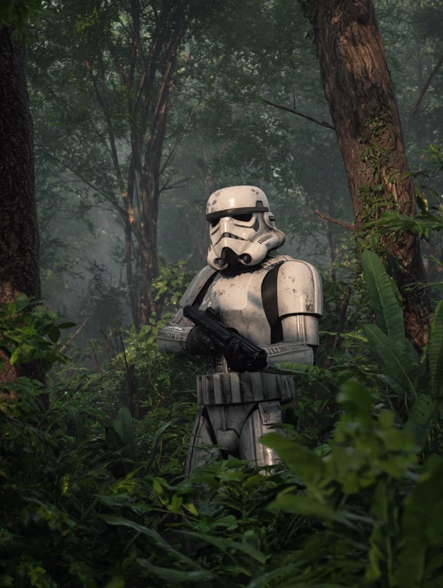 Stormtrooper in a Forest Star Wars Photography