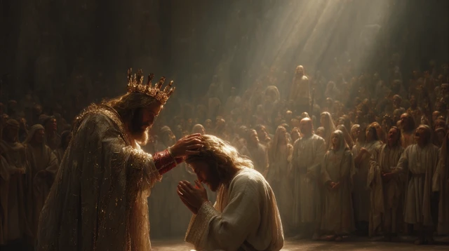 Divine Coronation Majestic Scene of a Crown