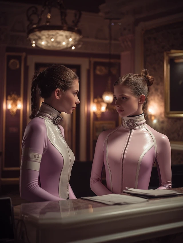 Elegant Hotel Receptionists: Wes Anderson Style