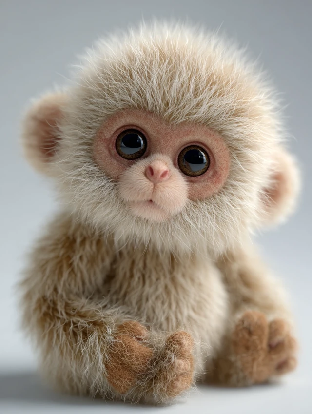 Fluffy Japanese Monkey Stuffed Animal