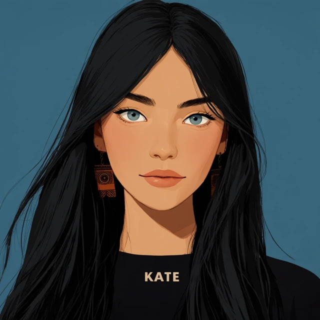Kate Latina with Glasses Portrait Art