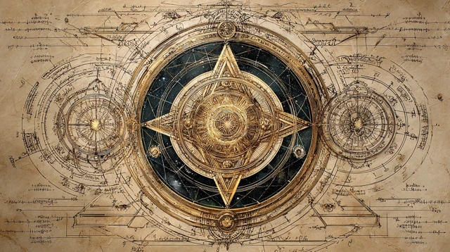Mystical Esoteric Compass Geometric Diagrams
