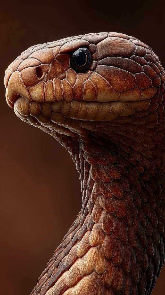 Inland Taipan Snake Hyper Realistic 3D Art