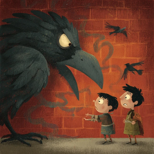 Childrens Book Illustration Knight and Kids