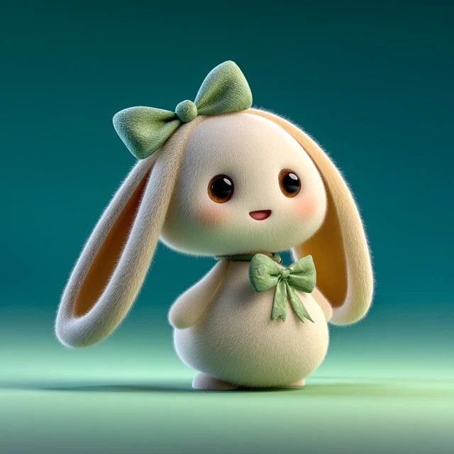 Adorable Plush Bunny Toy with Bow