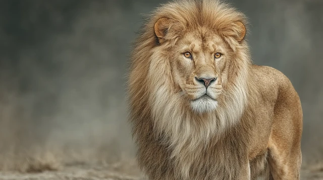 Majestic Lion Portrait King of the Jungle