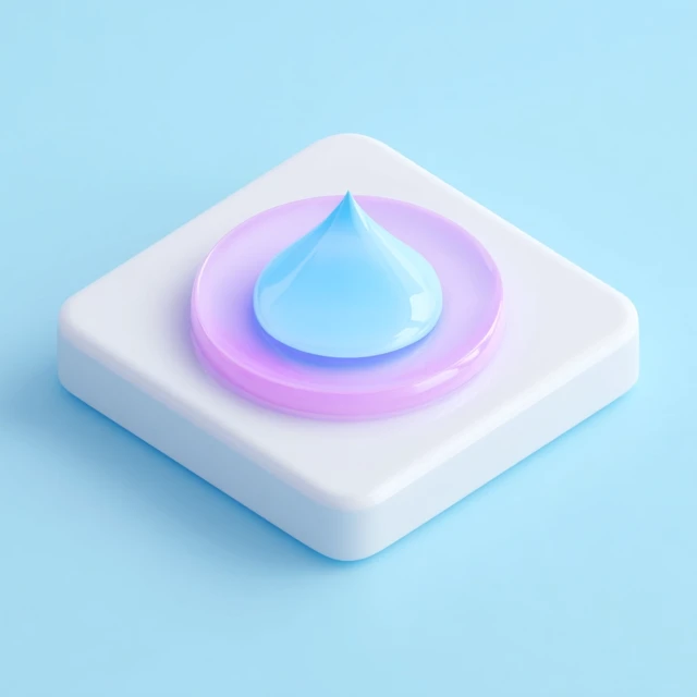 3D Water Drop Icon Pastel Minimalist Design
