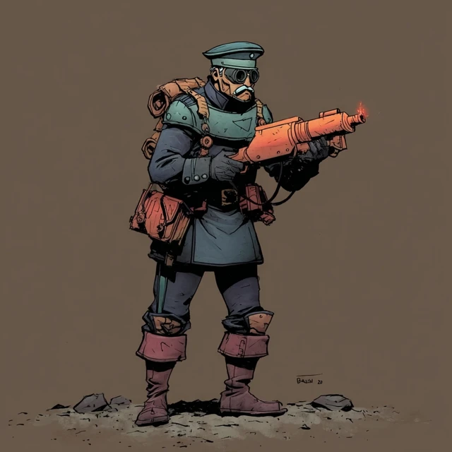 Futuristic SciFi Soldier Illustration