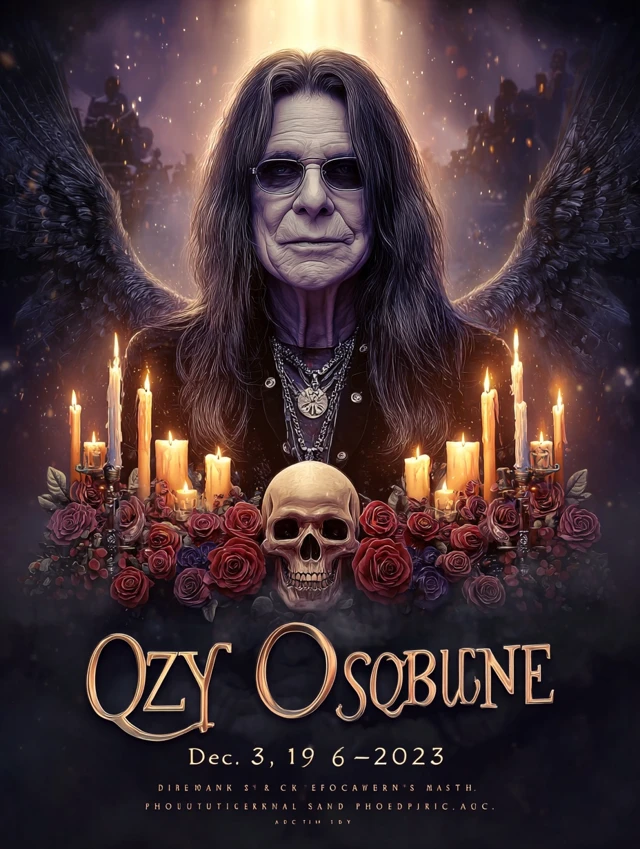Ozzy Osbourne Memorial Tribute Gothic Rock Art