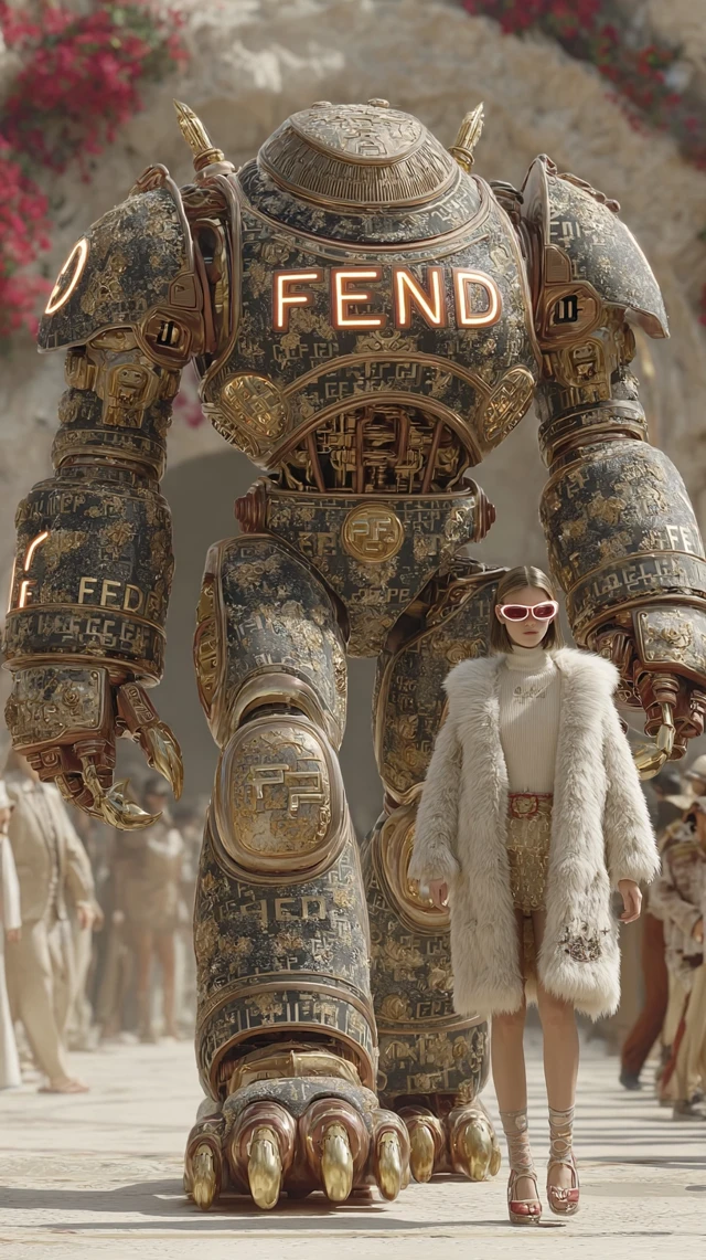 FENDI Cyberpunk Fashion Guardian Rome Runway