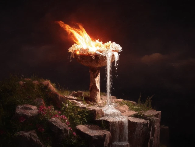 Ethereal Eternal Flame Burning Bright