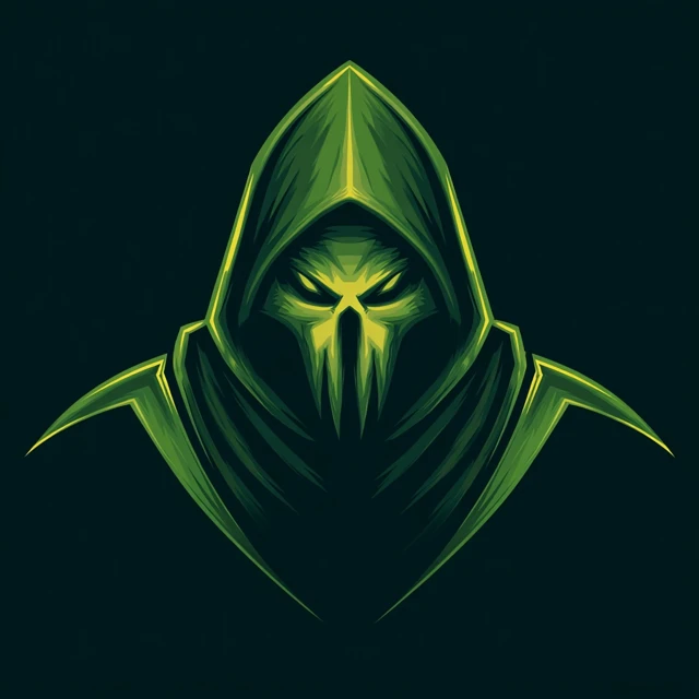 Grim Reaper Logo Vector Art Scary Design