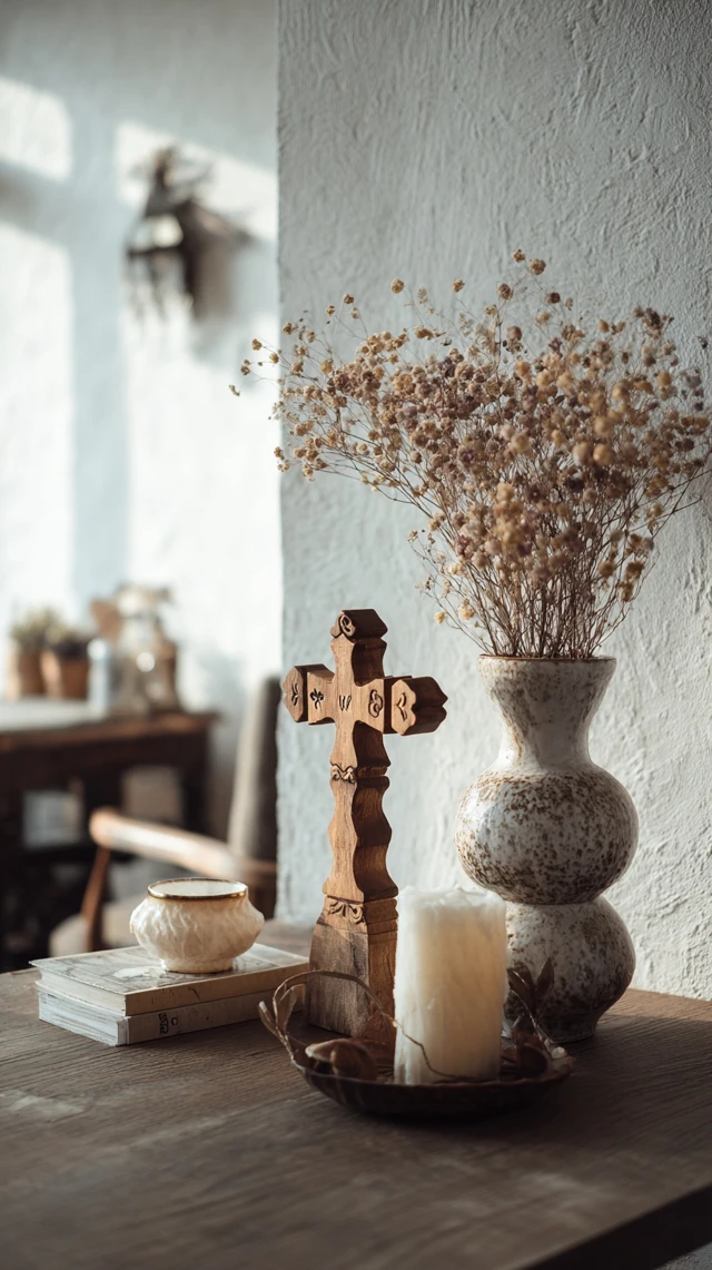 Wooden Christian Decor Set for Home
