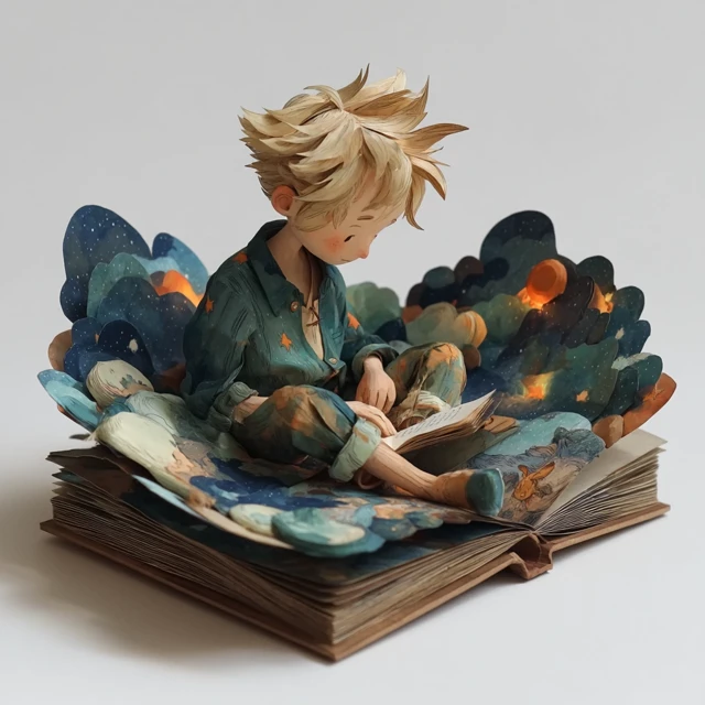 Le Petit Prince Popup Book Art