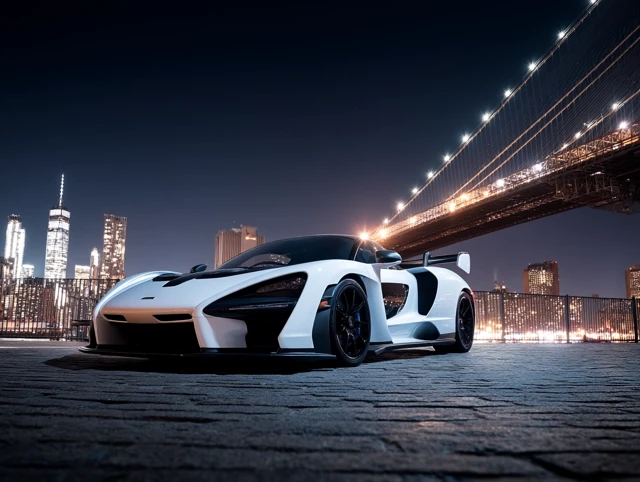 McLaren Senna on Brooklyn Bridge: Stunning Car Photo