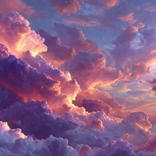 Purple Cloudscape HDRI Photo Stunning Sky