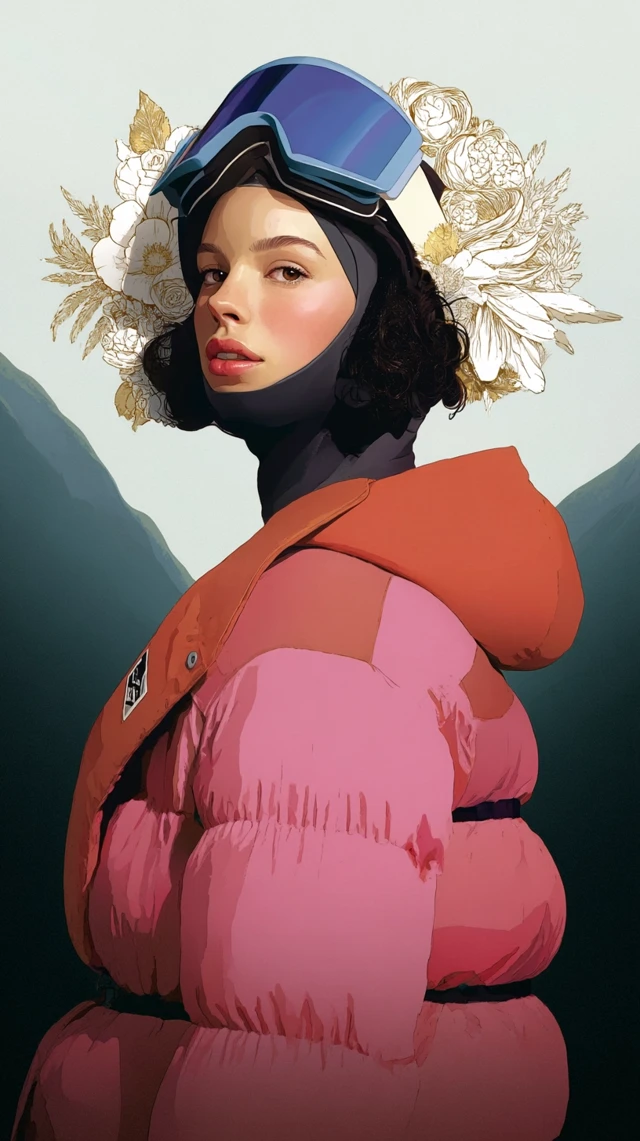 Snowboarder Portrait Ignasi Monreal Style