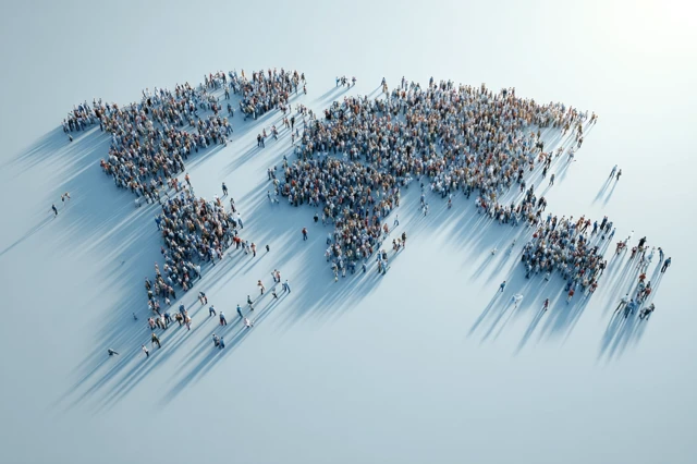 World Population Day Image People Forming World Map