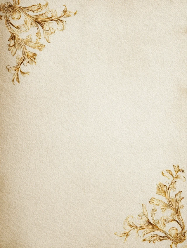 Elegant Paper Background with Golden Flourishes