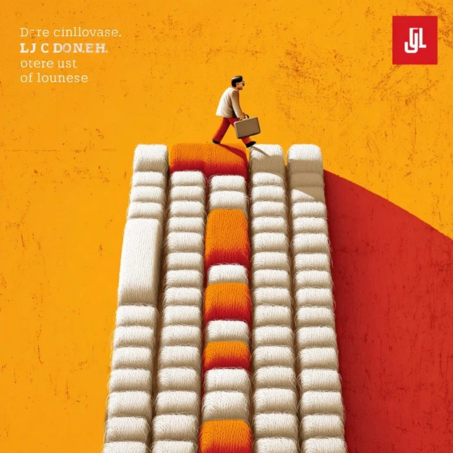 Wool Keyboard Illustration with a Man