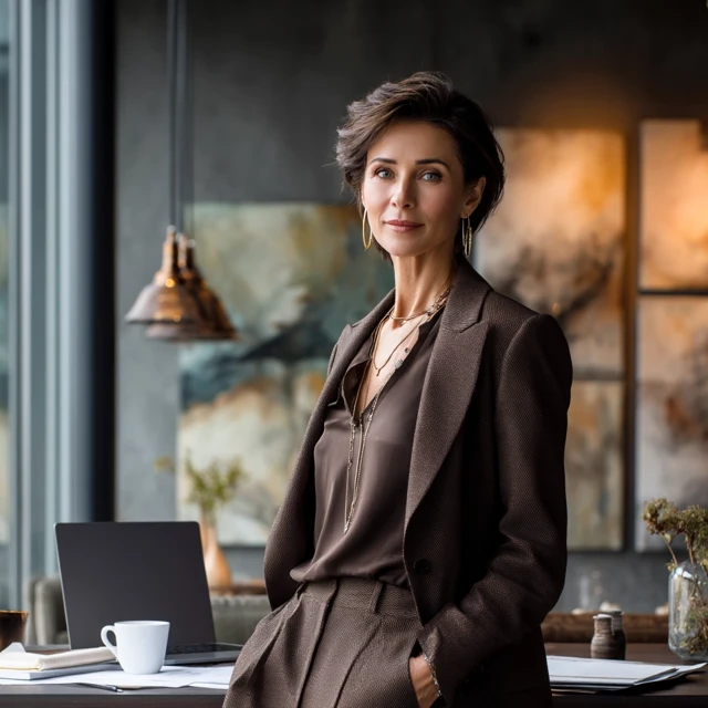 Elegant Businesswoman in Modern Office