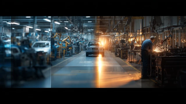 Automotive Production Line vs Garage Classic Car