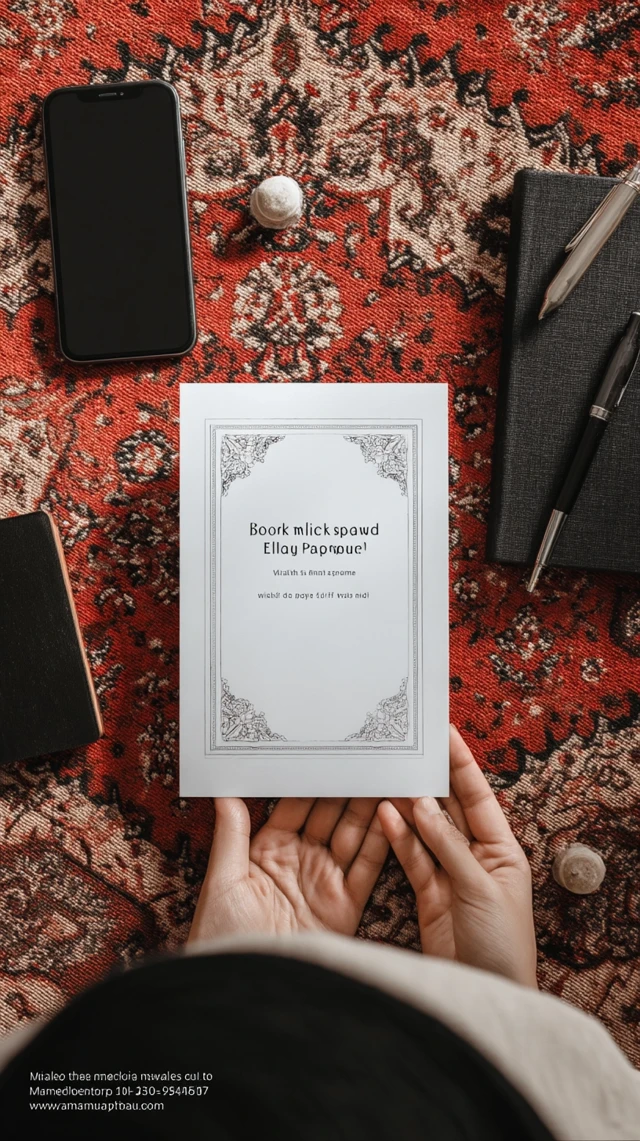 Eid Greeting Card Mockup Spiritual Peaceful