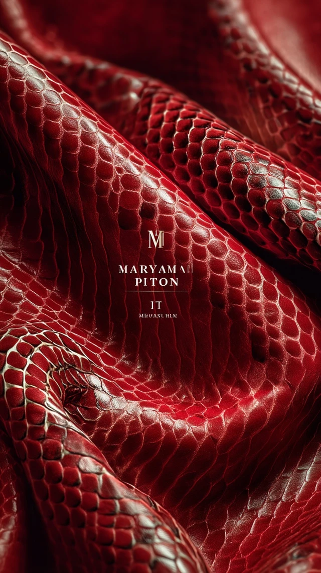 Red Python Skin Luxury Leather Texture Maryam Piton