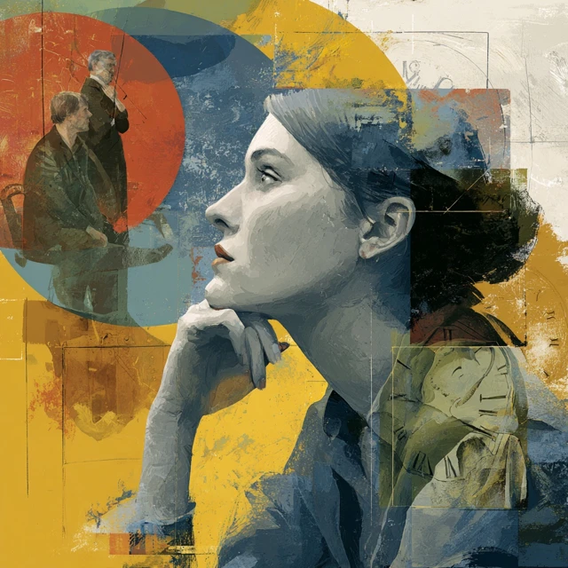 Thinking Man Past Present Future Artistic
