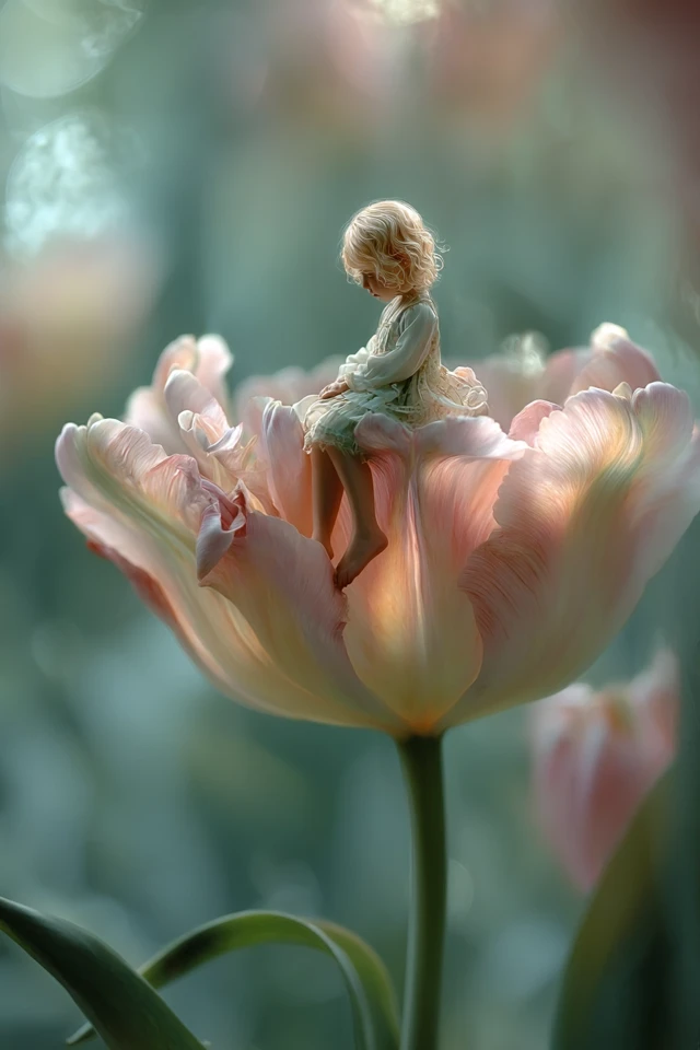 Girl in Ice Cream Tulip - Fairytale Dream