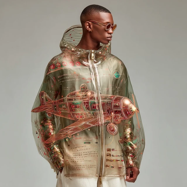Surrealist Airplane Bomber Jacket Outerwear Fashion
