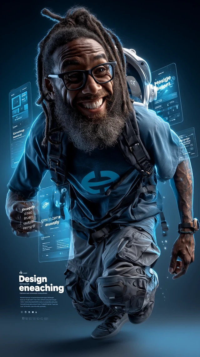 Sci-Fi Business Concept: Digital Marketing and Design