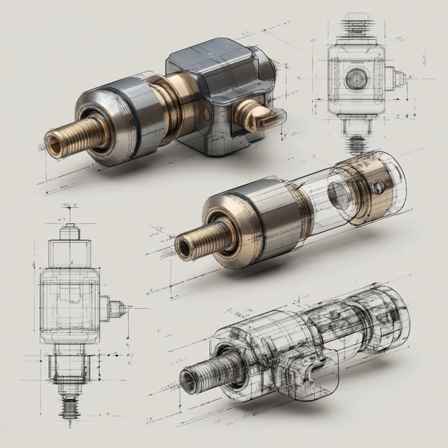 Cold Gas Nozzle Technical Drawing Product Design