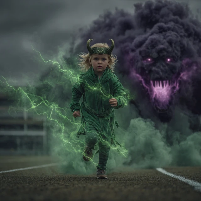 Baby Sylvie Laufeydottir Norse Girl vs Monster